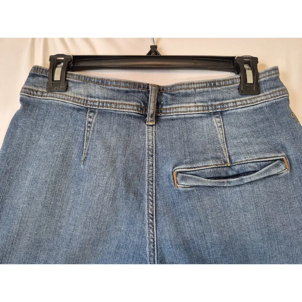 Anthropologie Pilcro Rolled Single Back Welt Pocket Cotton Denim Shorts 25 - Picture 11 of 11